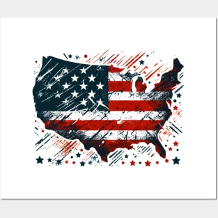 United States Map Posters and Art